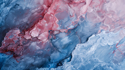 Vivid Pink and Serene Blue Rock Background, A Natural Canvas of Contrasting Colors, Perfect for Design and Art Projects
