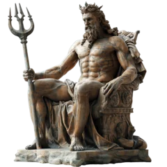 Foto op Aluminium King Poseidon sit on Throne with Trident © Hungarian