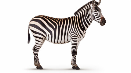 Fototapeta na wymiar zebra isolated on white background. AI Generative