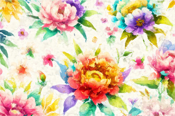 Fototapeta na wymiar Elegant and beautiful oil painting flower illustration