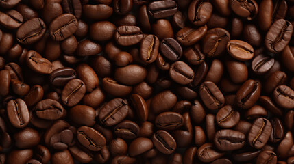Background of roasted coffee beans.