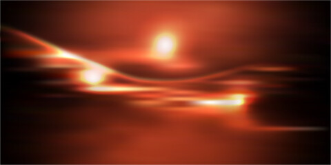 Abstract dark background with yellow-red blur and flashes. Background blur for brochures, posters, screensavers, creative design and creative ideas