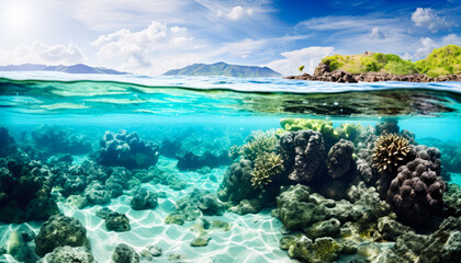 Fototapeta na wymiar Beautiful Coral reef Underwater Great Barrier Reef