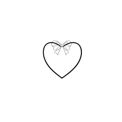 Continuous Line Drawing Love. Illustration Icon Vector