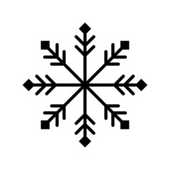 Winter snow snowflake vector icon