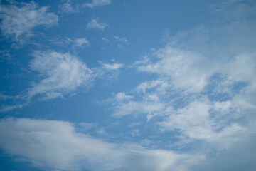 雲の多い青空