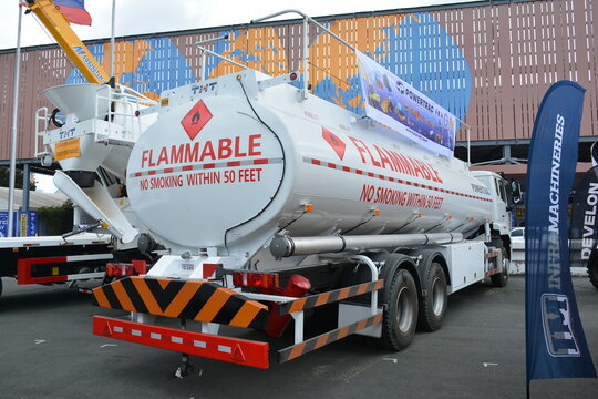 Cimc tht gas tanker truck at Philconstruct in Pasay, Philippines