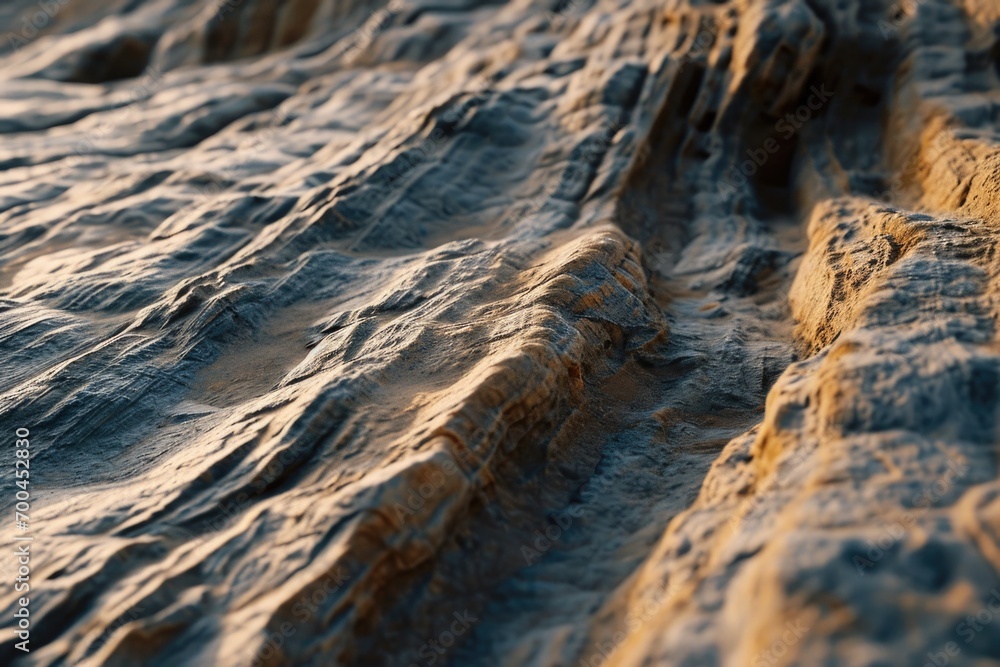 Poster a detailed close up view of a unique rock formation. perfect for nature enthusiasts or geology enthu