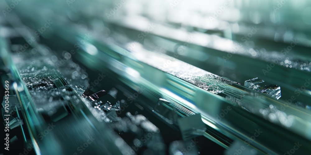 Aufkleber A detailed view of a glass surface with a blurred background. Suitable for various design projects