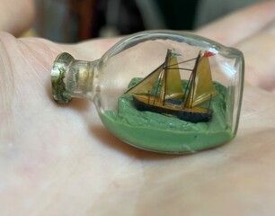 Tiny Ship in a Bottle