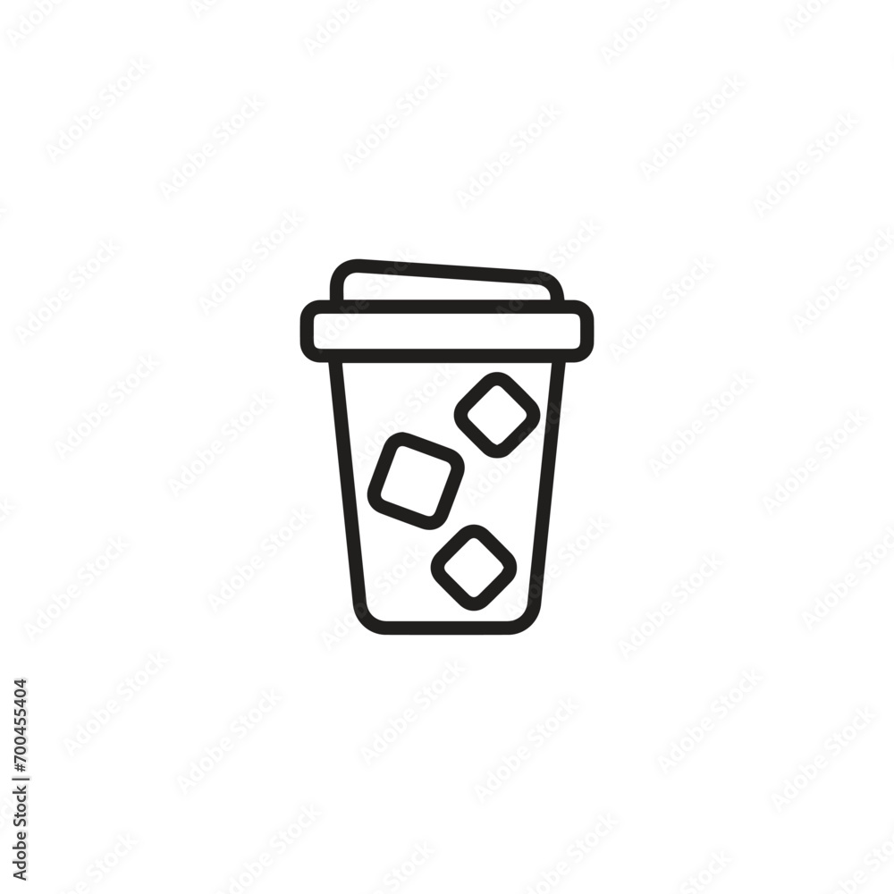 Poster ice tea icon vector. linear style sign for mobile concept and web design. ice tea symbol illustratio