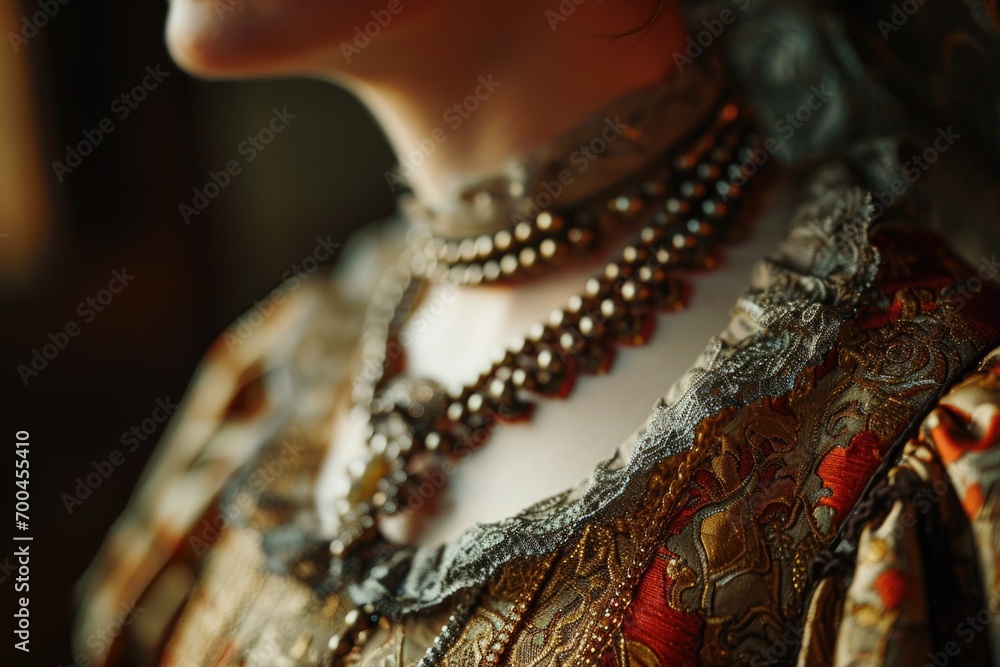 Poster a close-up view of a woman wearing a dress. this versatile image can be used in various contexts
