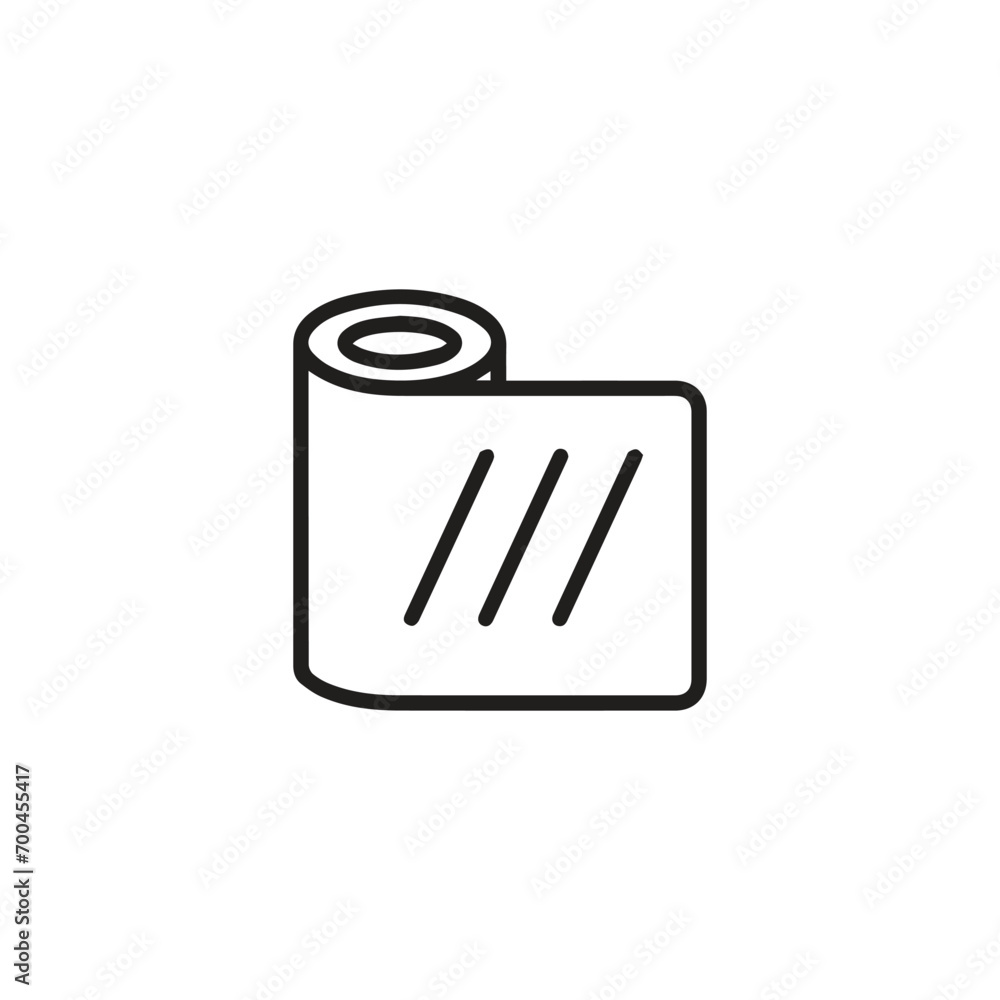 Poster plastic wrap icon vector. linear style sign for mobile concept and web design. plastic wrap symbol i
