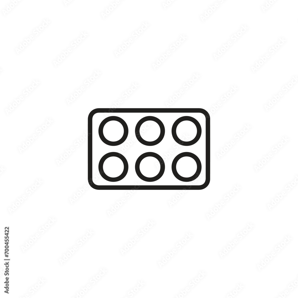 Poster egg carton icon vector. linear style sign for mobile concept and web design. egg carton symbol illus