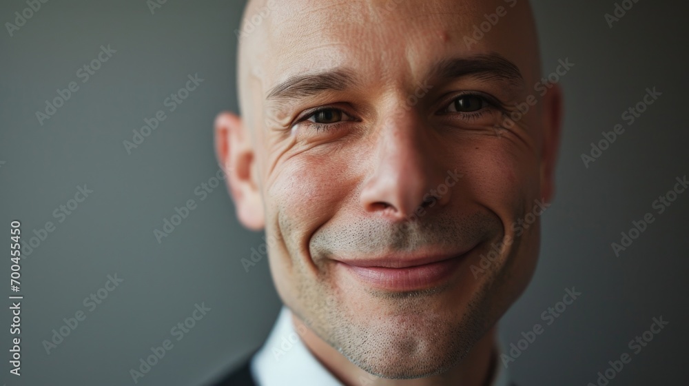 Aufkleber a close-up shot of a man wearing a suit and tie. this professional image can be used for business-re