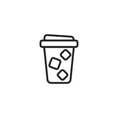 Ice Tea icon vector. Linear style sign for mobile concept and web design. Ice Tea symbol illustration. Pixel vector graphics - Vector.	
