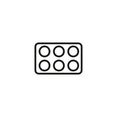 Egg Carton icon vector. Linear style sign for mobile concept and web design. Egg Carton symbol illustration. Pixel vector graphics - Vector.	
