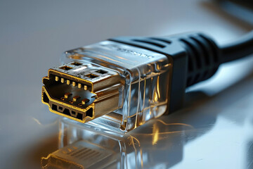 Ethernet cable on white background. Generative AI. - obrazy, fototapety, plakaty