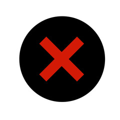 wrong/cross/no icon vector illustration 