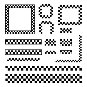 set checkerboard element symbol design