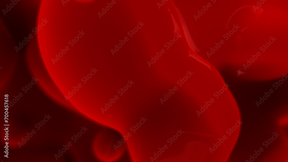 Poster lava lamp red slime bland elements bokeh bg - abstract 3d rendering