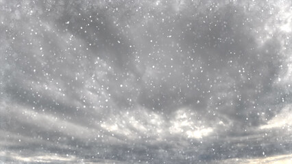 nice snow weather on clouds on sky bg - photo of nature