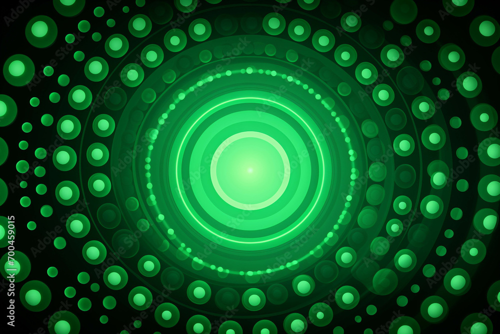 Poster green circle pattern background image.