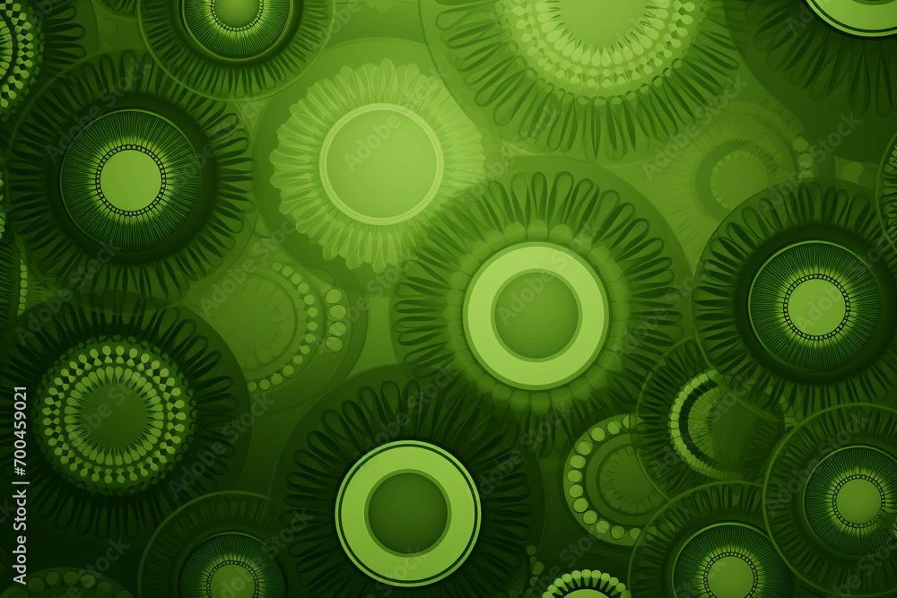 Poster green circle pattern background image.