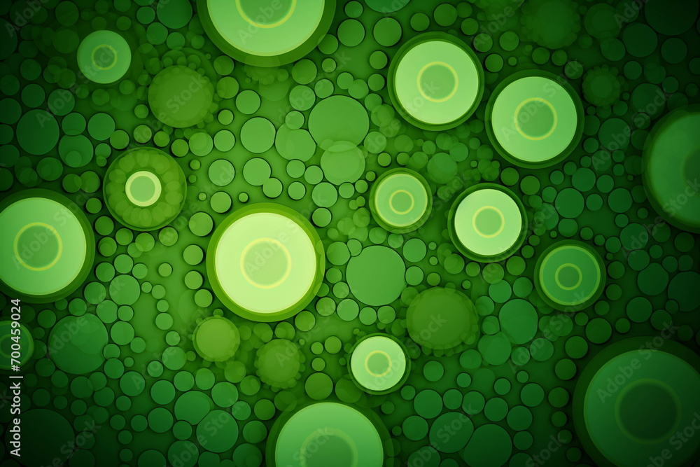 Poster green circle pattern background image.