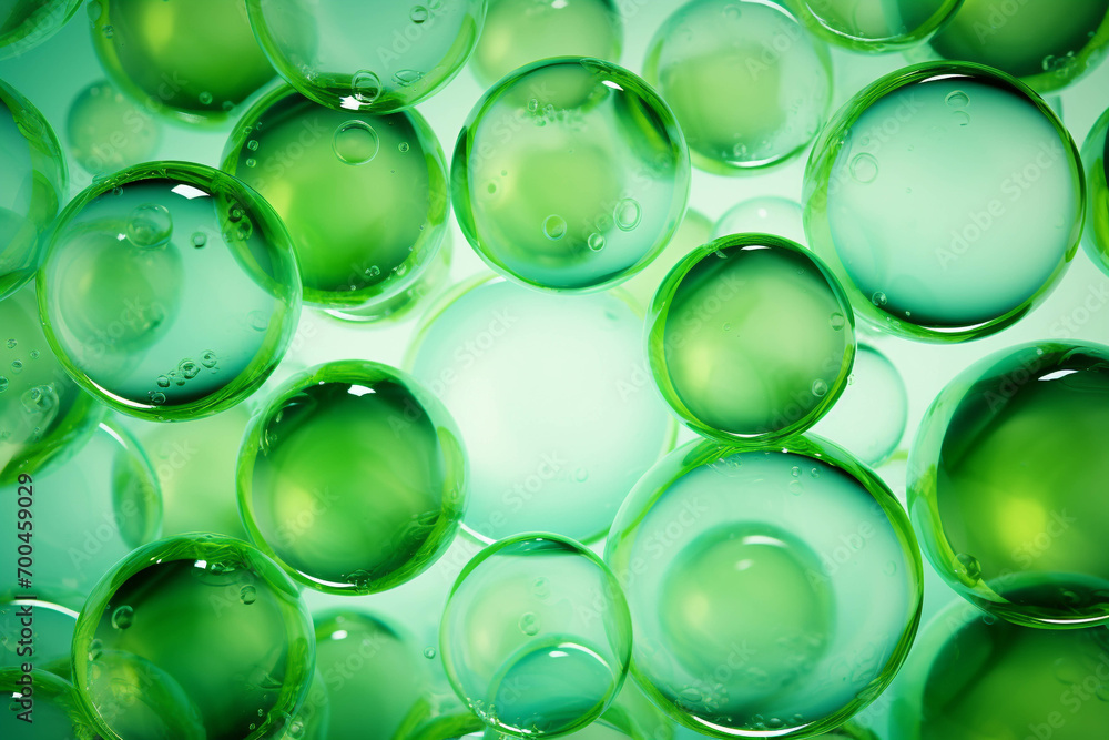 Poster green circle pattern background image.