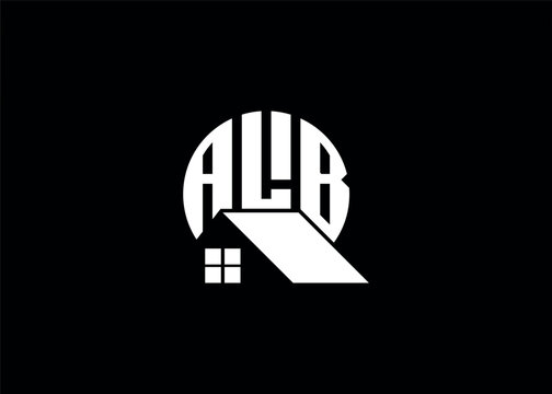 Real Estate Letter ALB Monogram Vector Logo.Home Or Building Shape ALB Logo