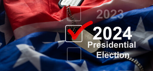 Presidential Election 2024 in United States. Vote day, November 5. US Election campaign. Make your...