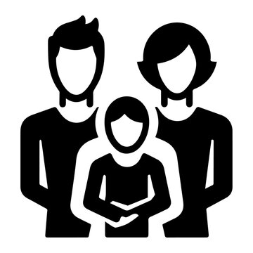 recommend clip art: minimal Family Sign vector silhouette, black color silhouette, white background