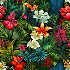 Gordijnen Summer Hawaii Sea seamless pattern template © katobonsai
