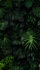 green leaves nature background, closeup leaves texture, tropical leaves, seamless pattern
