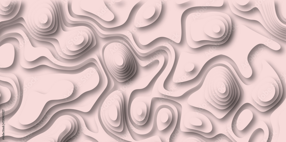 Aufkleber Topographic map. Geographic mountain relief. Abstract lines background paper texture Imitation of a geographical map shades .Topographic contour lines vector map seamless pattern vector illustration.