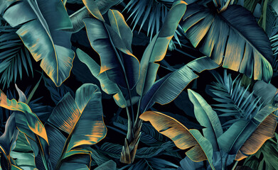 Captivating and luxurious seamless pattern with tropical and exotic vibes.