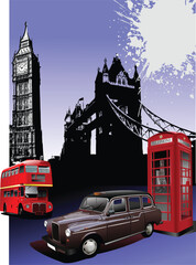 London images background. Vector illustration