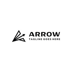 Initial Letter A Arrow with Bow Arrow For Outdoor Archery Archery Logo Design.