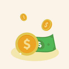 vector illustration of bank money