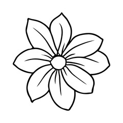 Hand drawn simple flower illustration