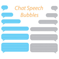 Obraz premium Vector set of chat speech bubbles template design