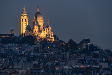 Evening view of Montmartre and Sacre Coeur