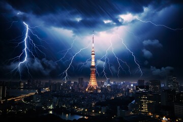 東京を襲う雷02