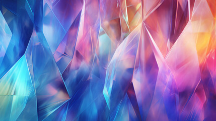 Rainbow abstract crystal background - obrazy, fototapety, plakaty