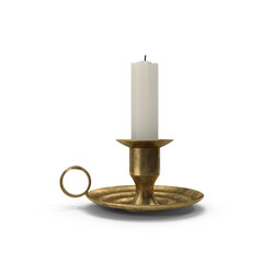 Antique Brass Candle Holder PNG