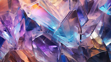 Rainbow abstract crystal background
