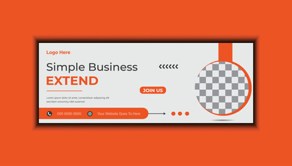 Modern and clean corporate business marketing social media Facebook cover banner template design. - obrazy, fototapety, plakaty