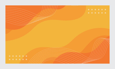 Modern abstract background design with orange color waves