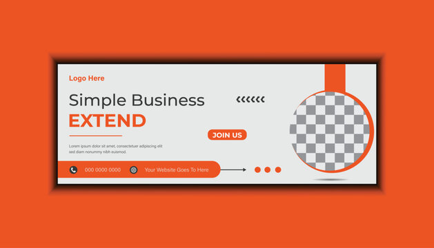 Modern and clean corporate business marketing social media Facebook cover banner template design.